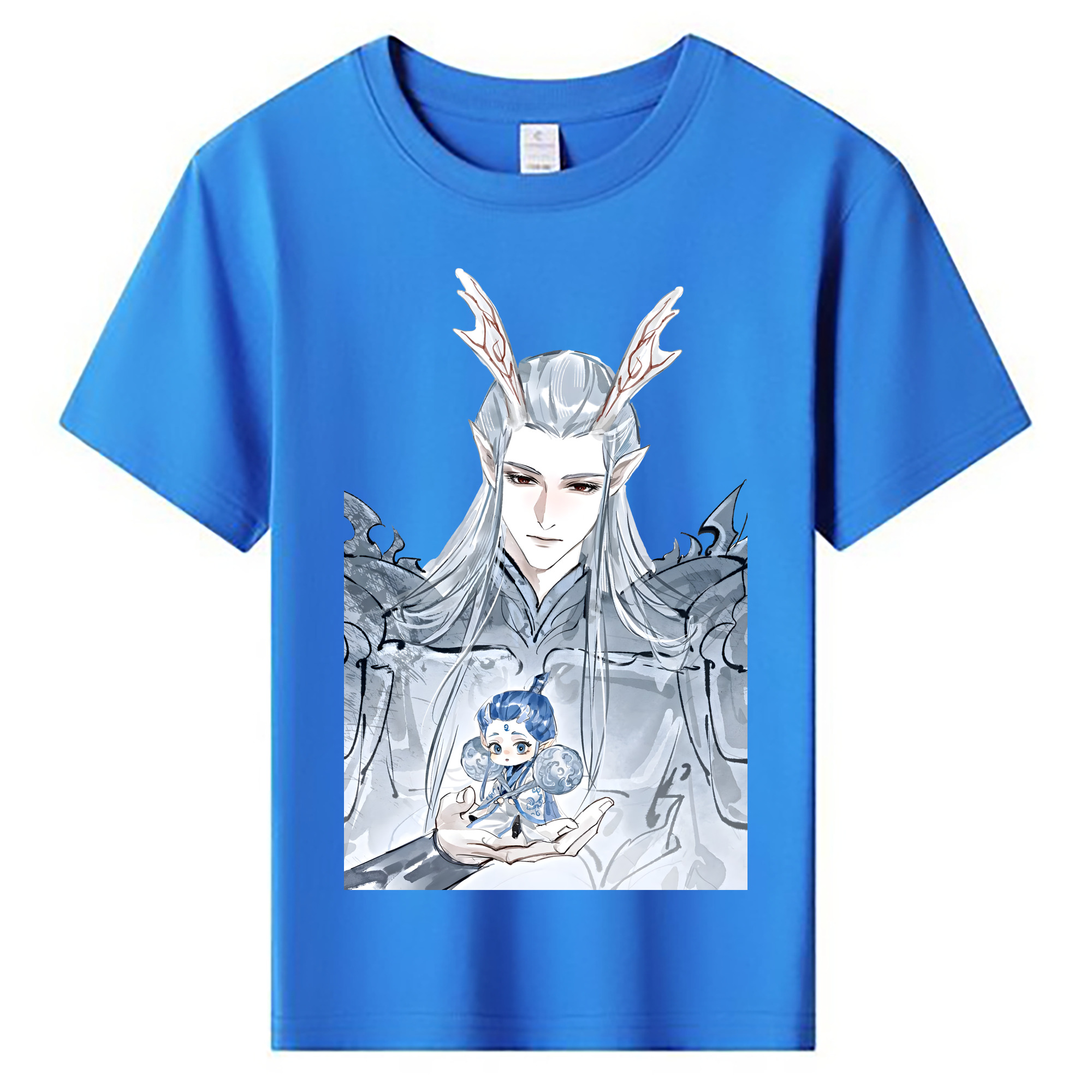 （画像用） Ne Zha 2 ナタ 魔童の大暴れ 綿100％キッズTシャツ（フロントプリント）